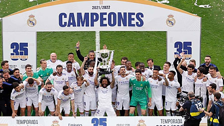 Real Madrid se coronó campeón de LaLiga de España esta temporada 2022