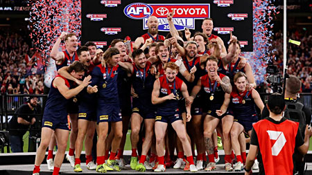 Apuestas AFL Fútbol Australia Hoy | Melbourne Football Club celebró en 2021 al ganar la Grand Final