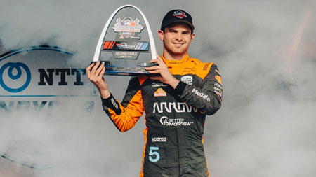 Pronósticos de la Indycar | Patricio OWard logró el segundo lugar en el Bommarito Automotive Group 500